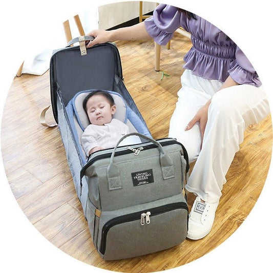 sac à dos à langer servant aussi de berceau
