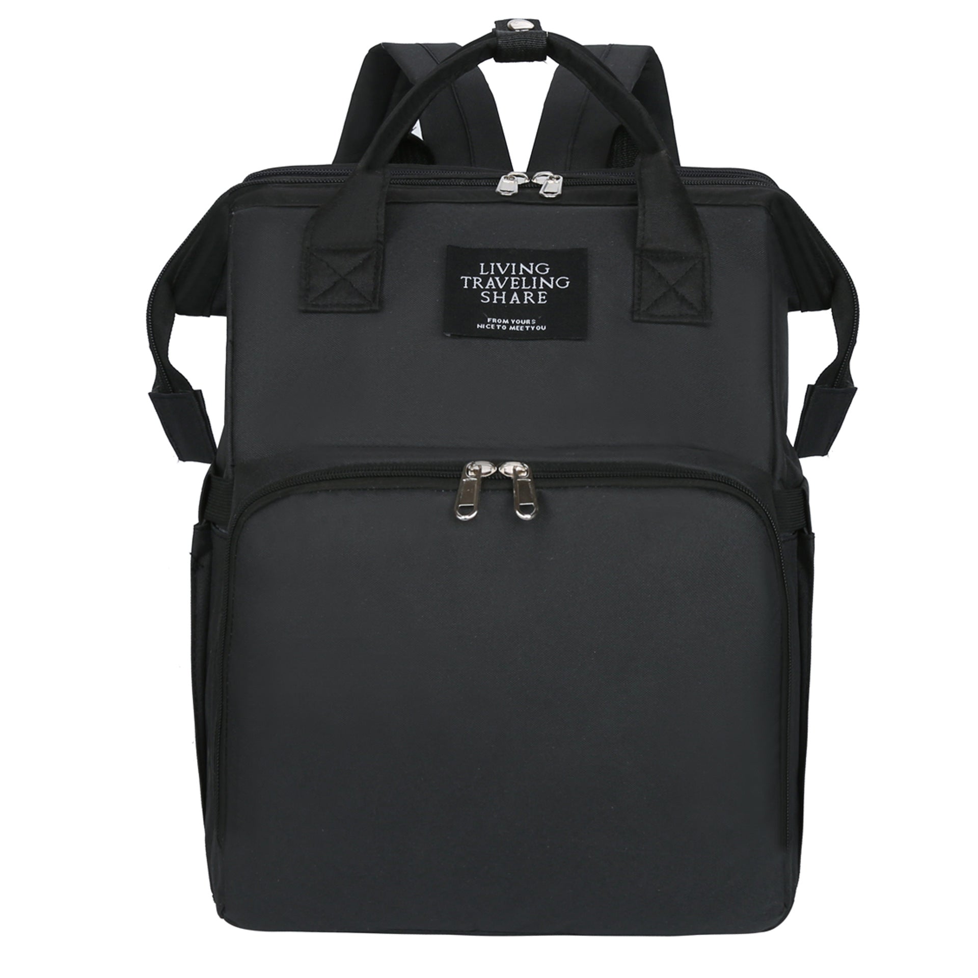 sac à dos à langer noir LivingTravelingShare™