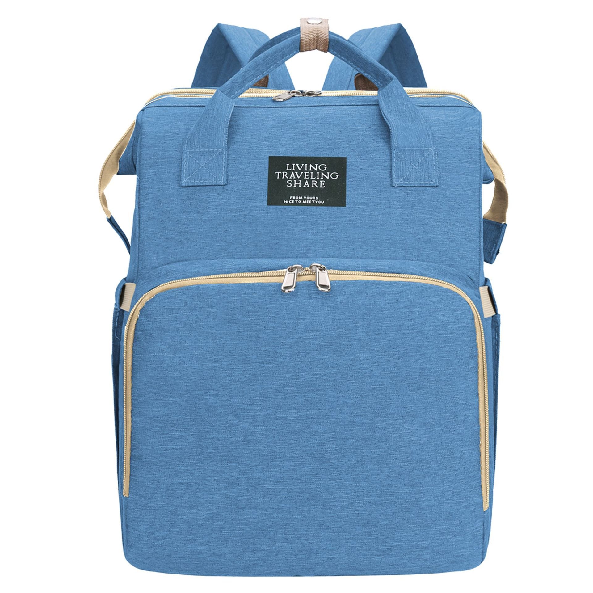 sac à dos à langer bleu LivingTravelingShare™