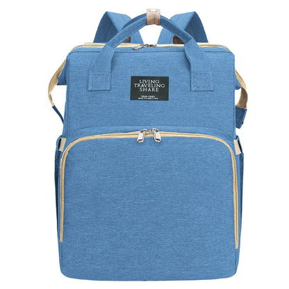 sac à dos à langer bleu LivingTravelingShare™