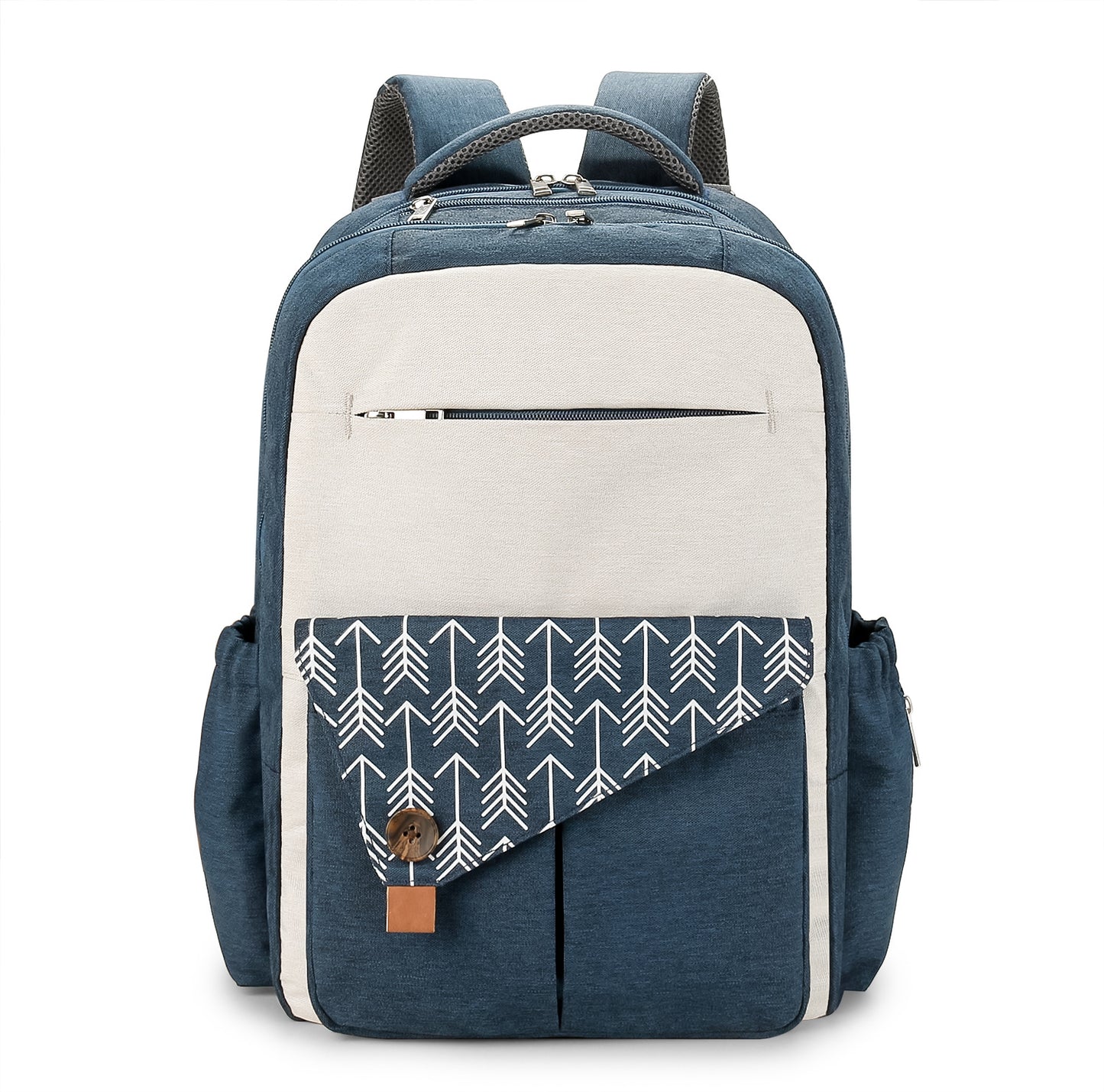 sac a dos a langer motif flèches bleu