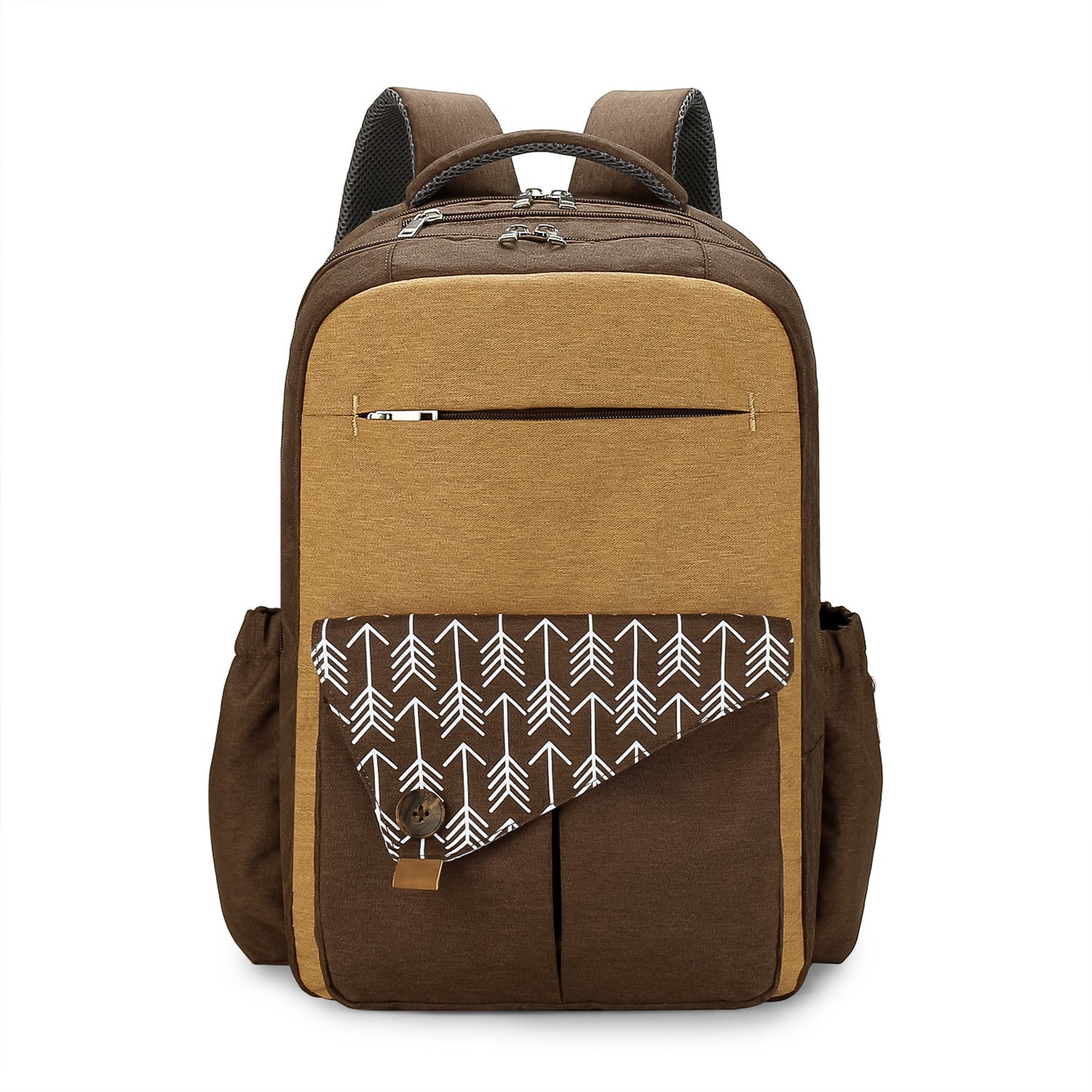 sac a dos a langer motif flèches brun