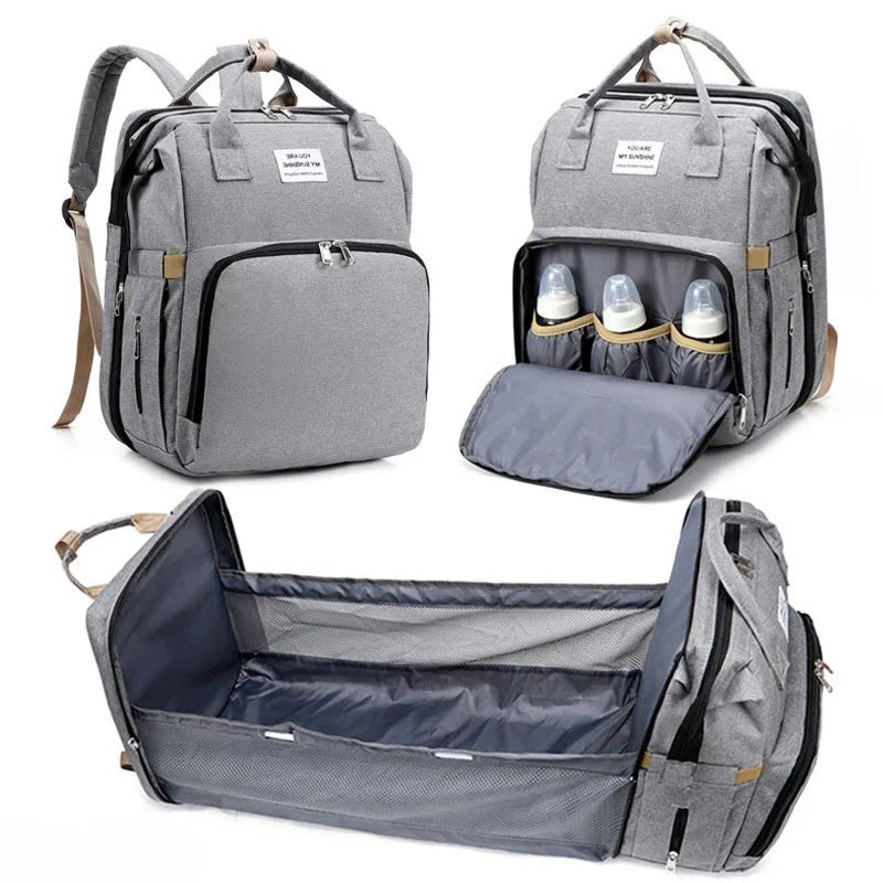 sac à dos à langer transformable en lit