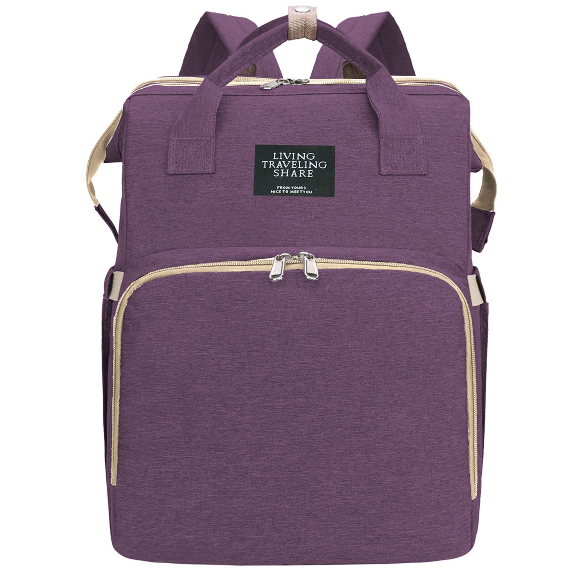 sac à dos à langer violet LivingTravelingShare™