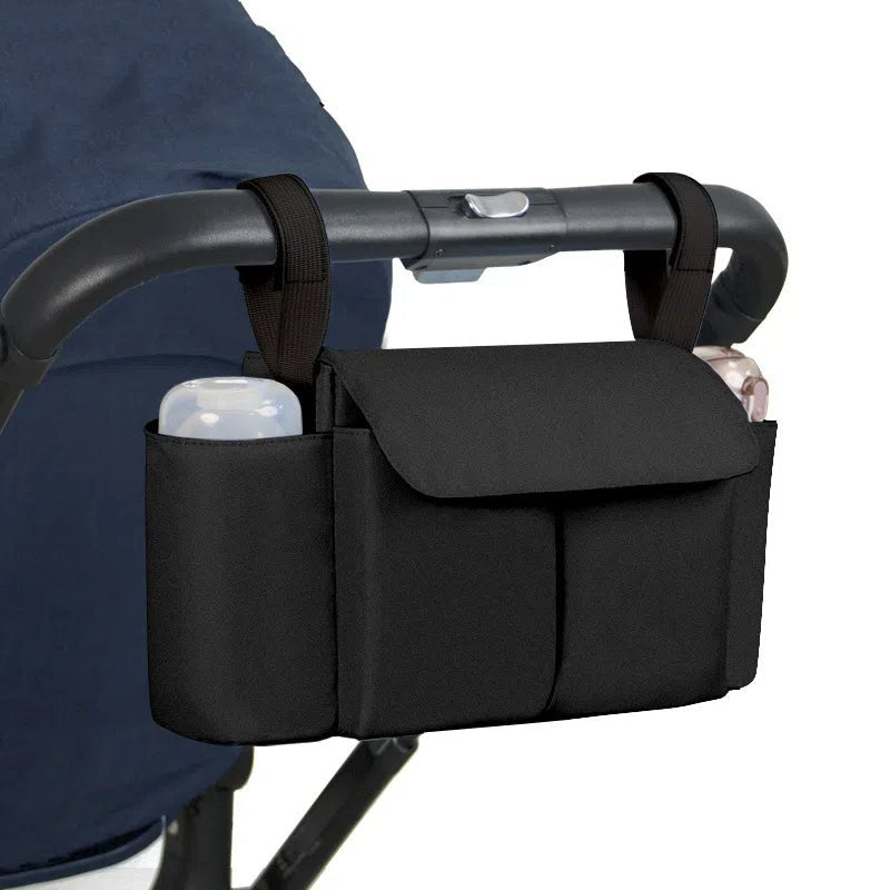 sac a langer bebe noir BabyCarriage™ attaché sur poussette