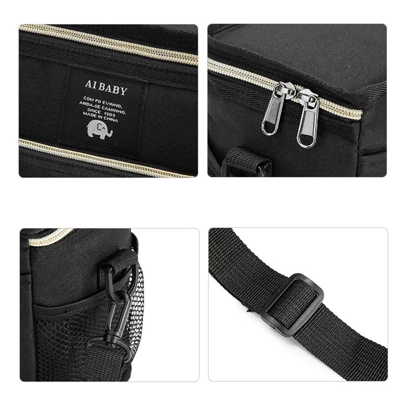 SAC A LANGER avec fermetures éclair et attaches réglables