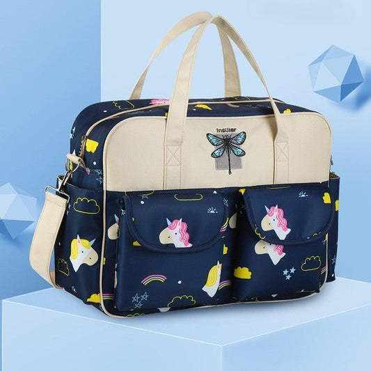 sac à langer motif licorne arc-en-ciel