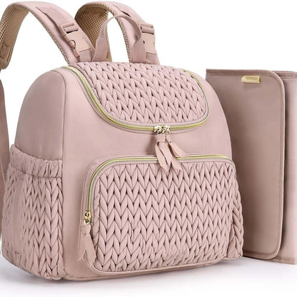 sac à langer multipoches couleur rose