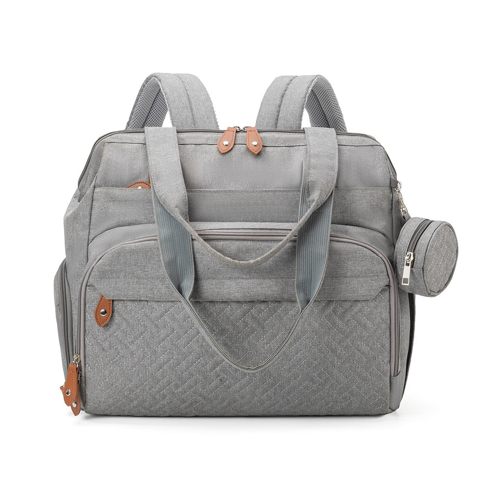 sac a langer pratique et bien pensé gris