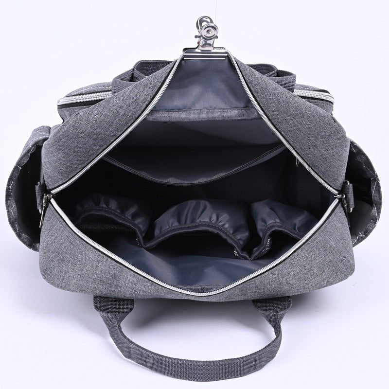 sac a langer spacieux gris vue intérieure
