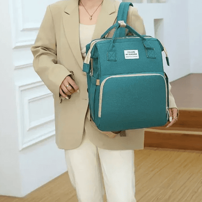Sac de Voyage vert porté en bandoulière