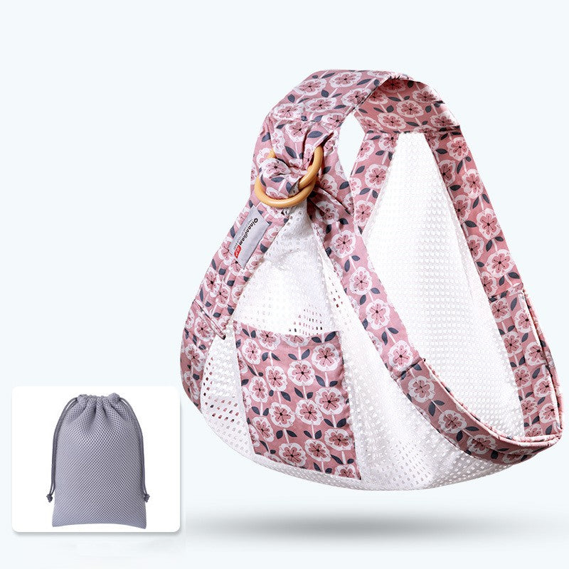 sling bebe mailles respirantes fleurs roses