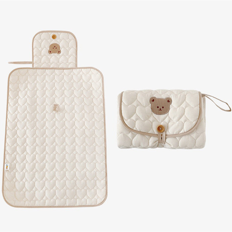 tapis a langer nomade bébé confortable modèle ourson câlin