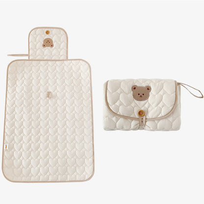 tapis a langer nomade bébé confortable modèle ourson câlin