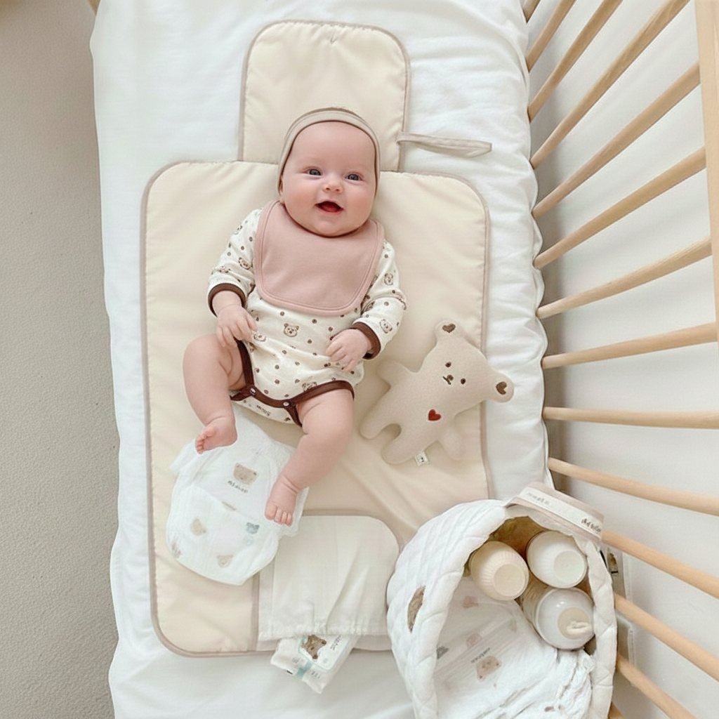 tapis a langer nomade bébé offrant confort et sérénité