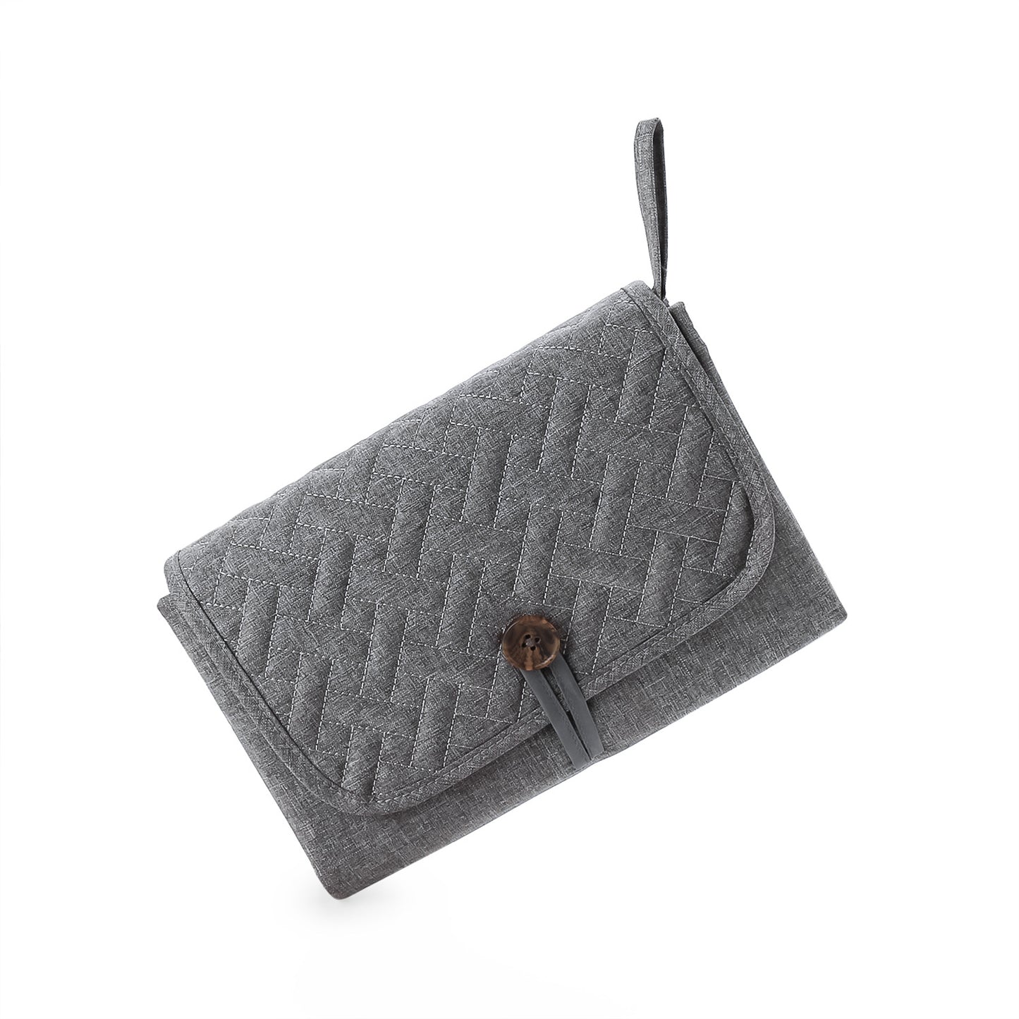 tapis à langer nomade couleur gris galet doux
