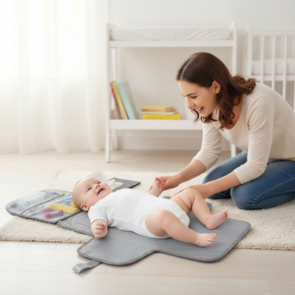 Tapis à langer nomade pliable, Imperméable et 3-en-1