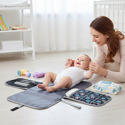 Tapis à langer nomade pratique idéal pour les sorties