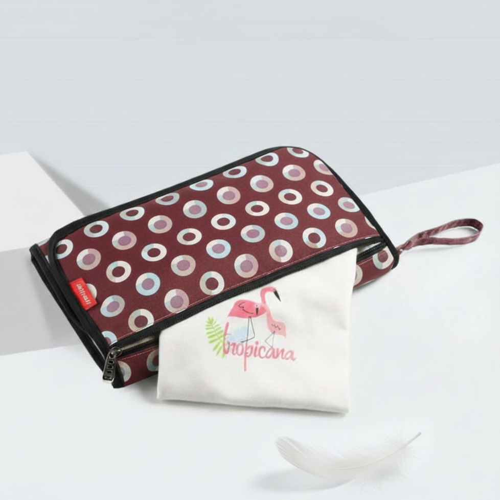 tapis a langer voyage pliable et imperméable avec pochette avant