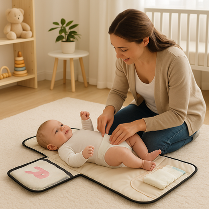 tapis a langer voyage pliable et imperméable confortable pour bébé