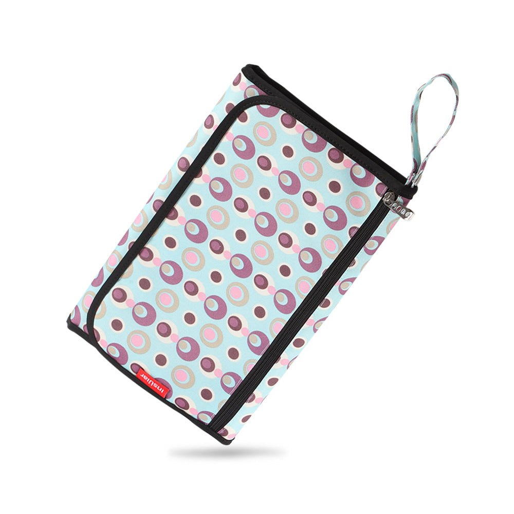 tapis a langer voyage pliable et imperméable couleur aqua joyeux