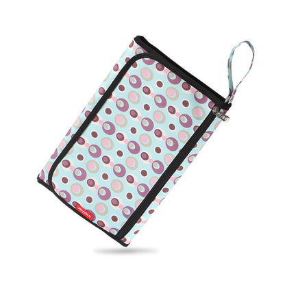 tapis a langer voyage pliable et imperméable couleur aqua joyeux